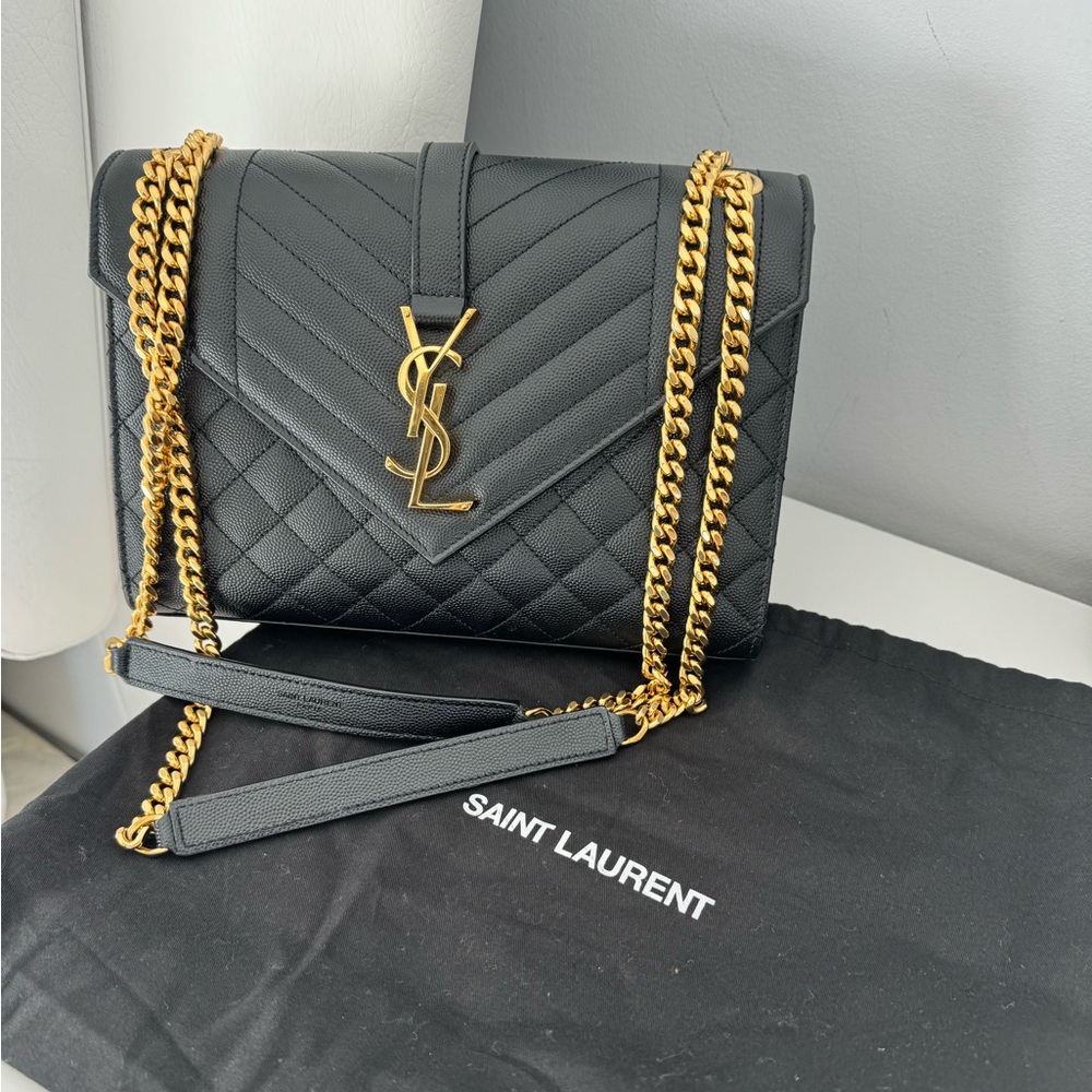 Medium YSL envelope chain shoulder bag
